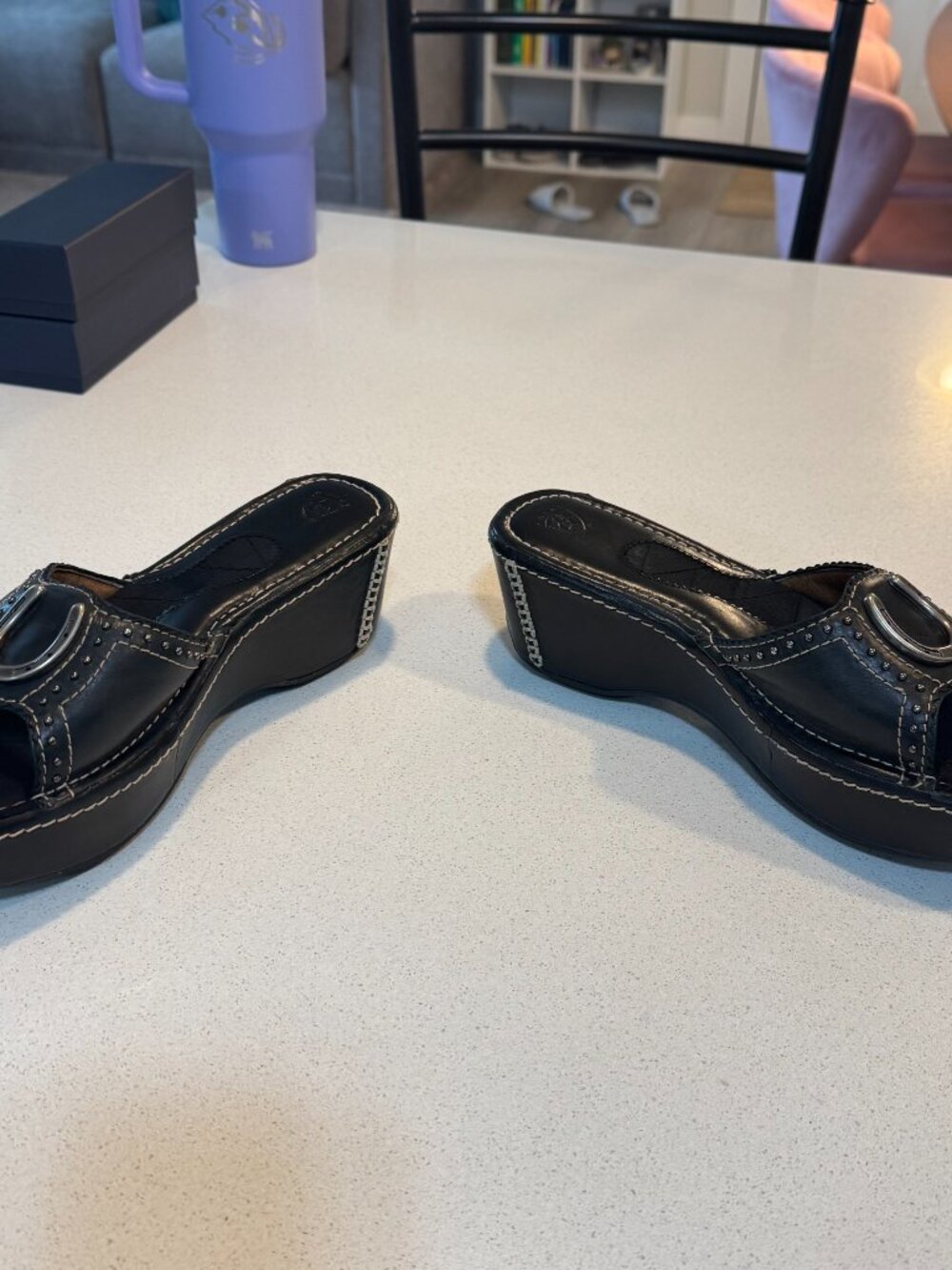 Y2K vintage Ariat western wedge slides - Picture 3 of 6